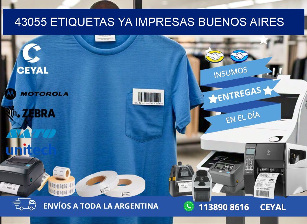 43055 ETIQUETAS YA IMPRESAS BUENOS AIRES