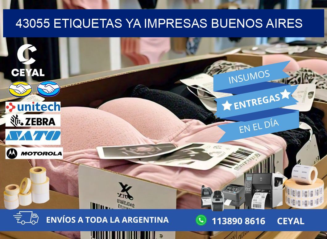 43055 ETIQUETAS YA IMPRESAS BUENOS AIRES