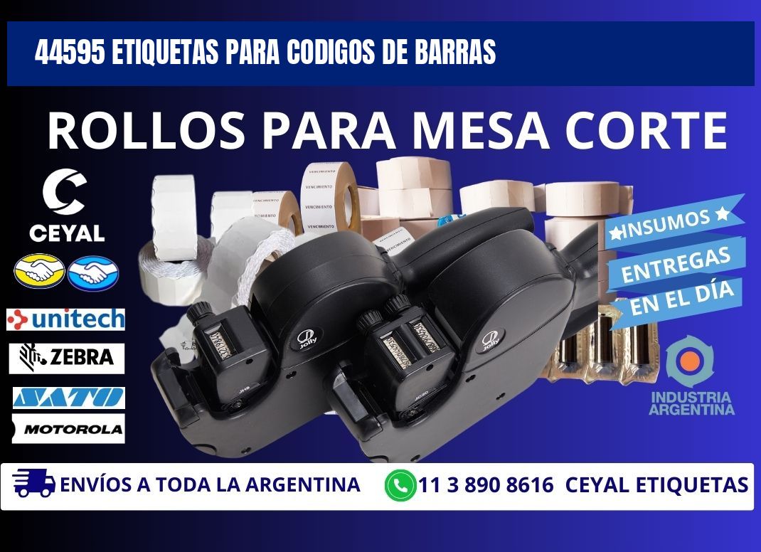 44595 ETIQUETAS PARA CODIGOS DE BARRAS