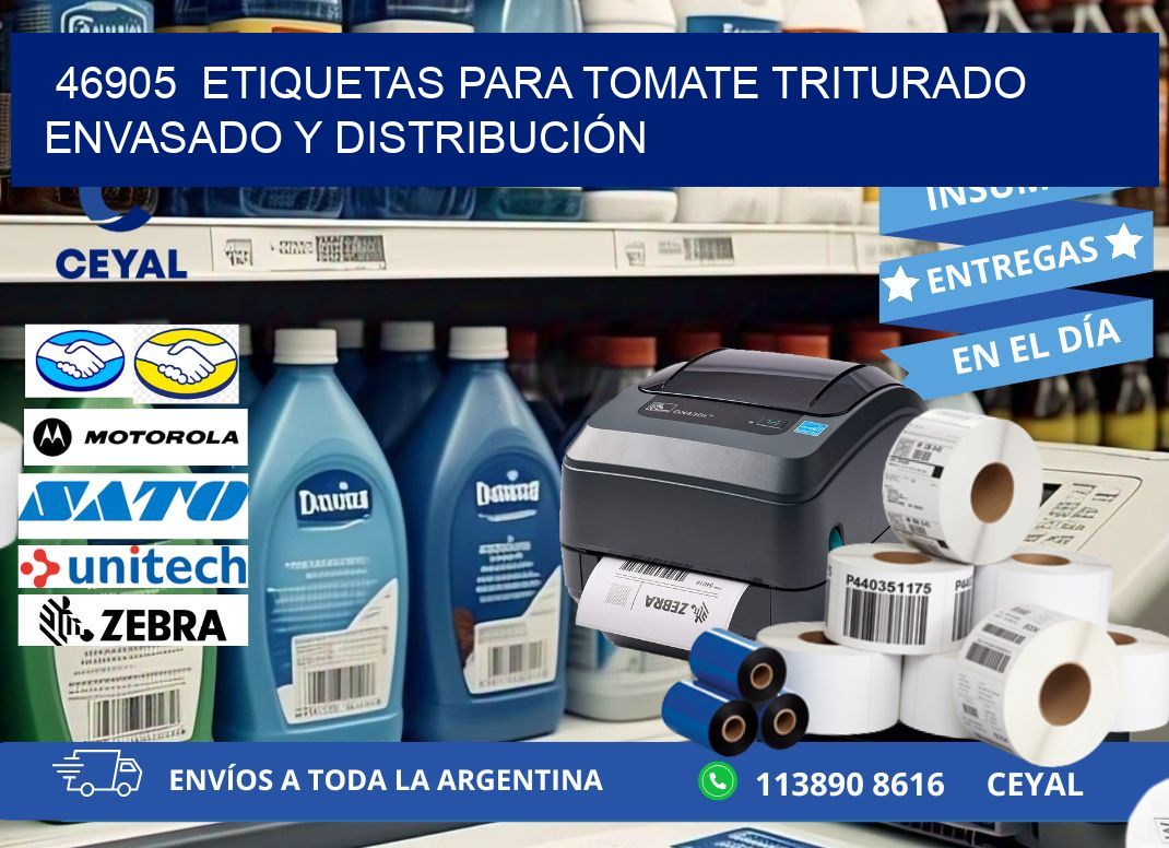 46905  ETIQUETAS PARA TOMATE TRITURADO ENVASADO Y DISTRIBUCIÓN