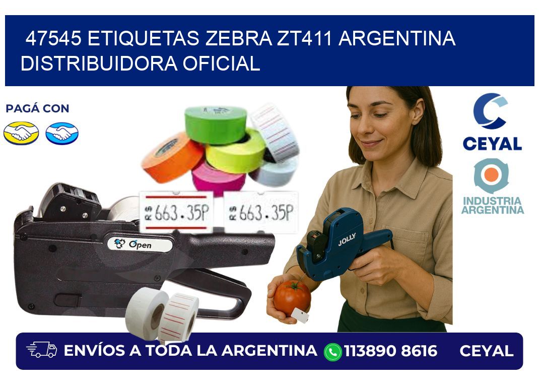 47545 etiquetas zebra zt411 argentina DISTRIBUIDORA OFICIAL