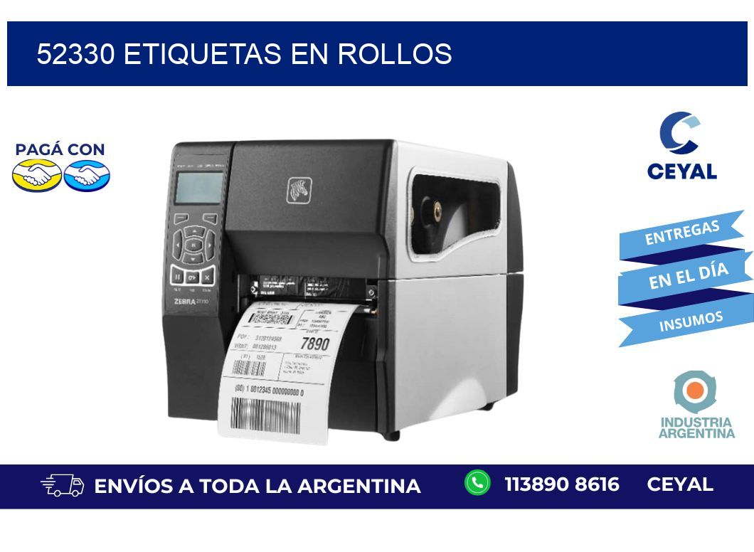 52330 ETIQUETAS EN ROLLOS