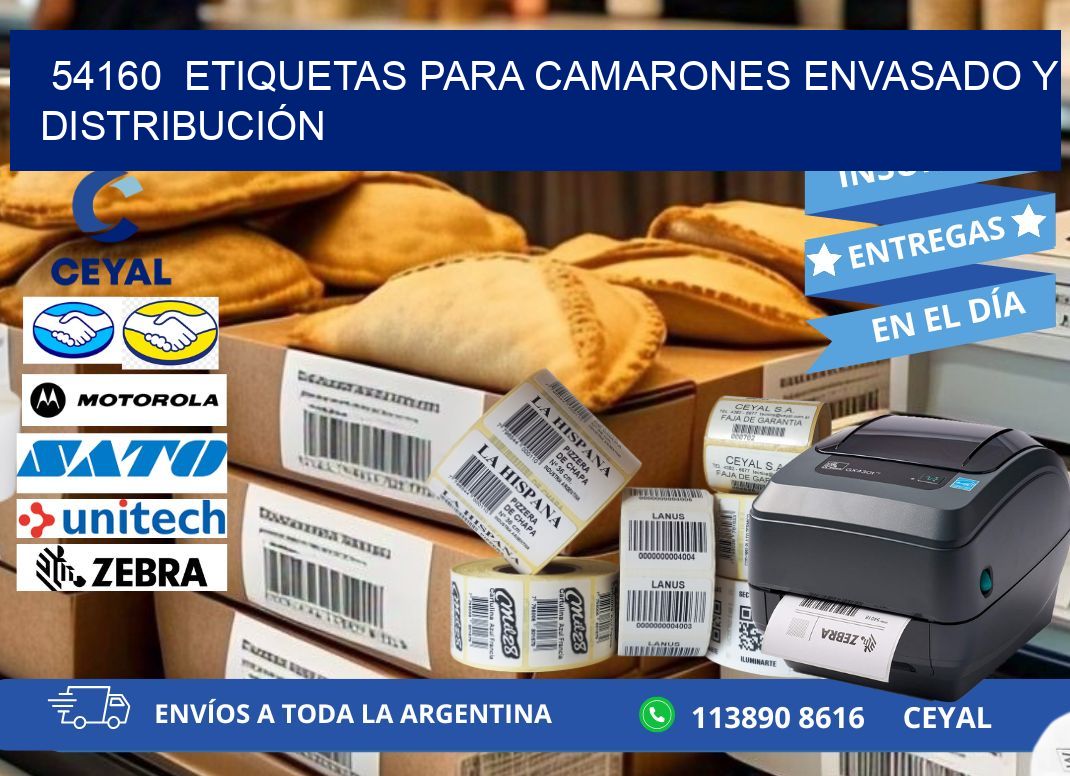 54160  ETIQUETAS PARA CAMARONES ENVASADO Y DISTRIBUCIÓN