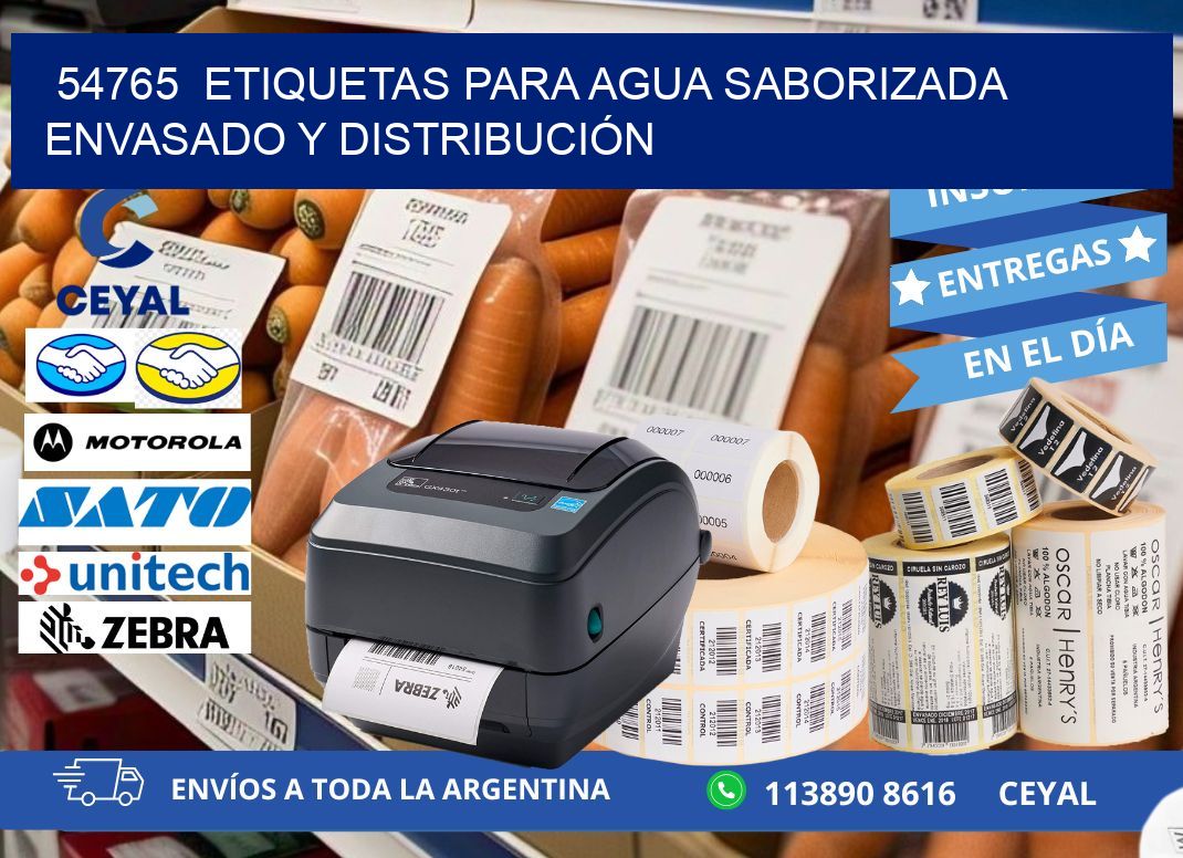 54765  ETIQUETAS PARA AGUA SABORIZADA ENVASADO Y DISTRIBUCIÓN