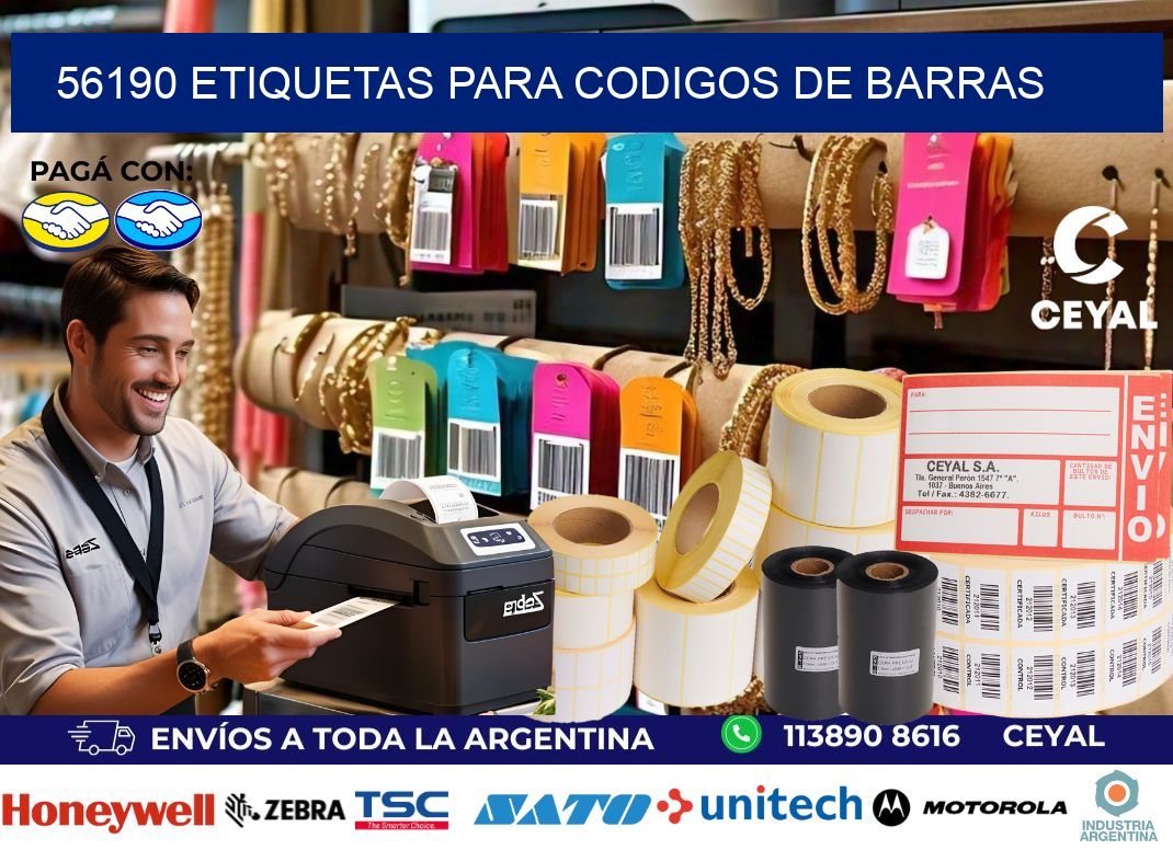 56190 ETIQUETAS PARA CODIGOS DE BARRAS