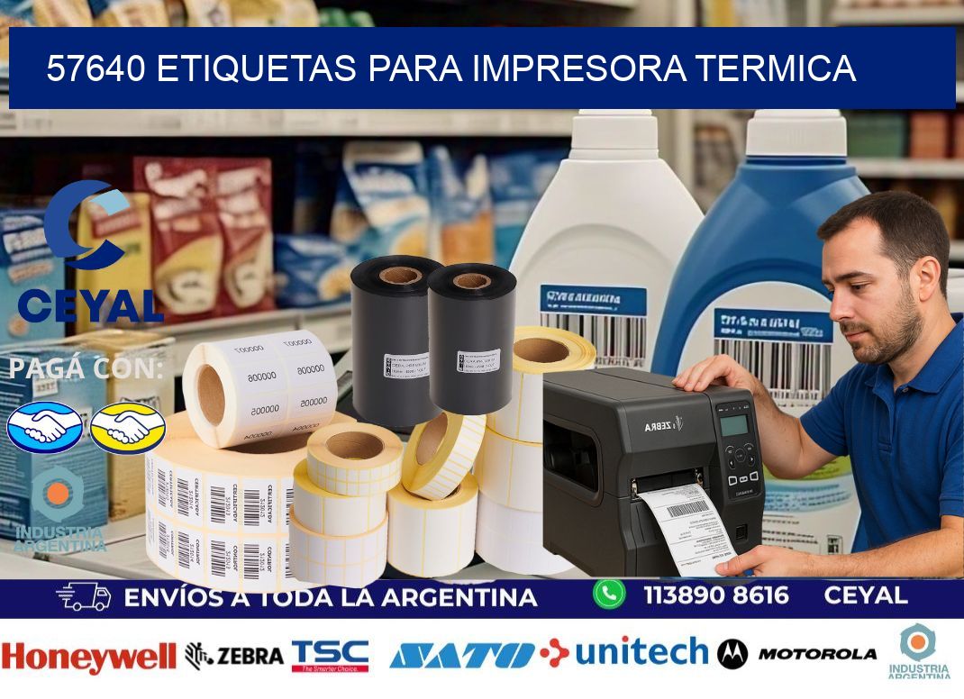57640 ETIQUETAS PARA IMPRESORA TERMICA