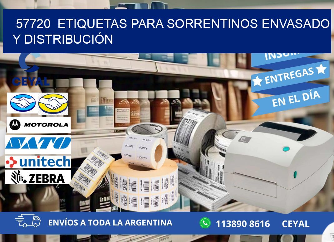 57720  ETIQUETAS PARA SORRENTINOS ENVASADO Y DISTRIBUCIÓN