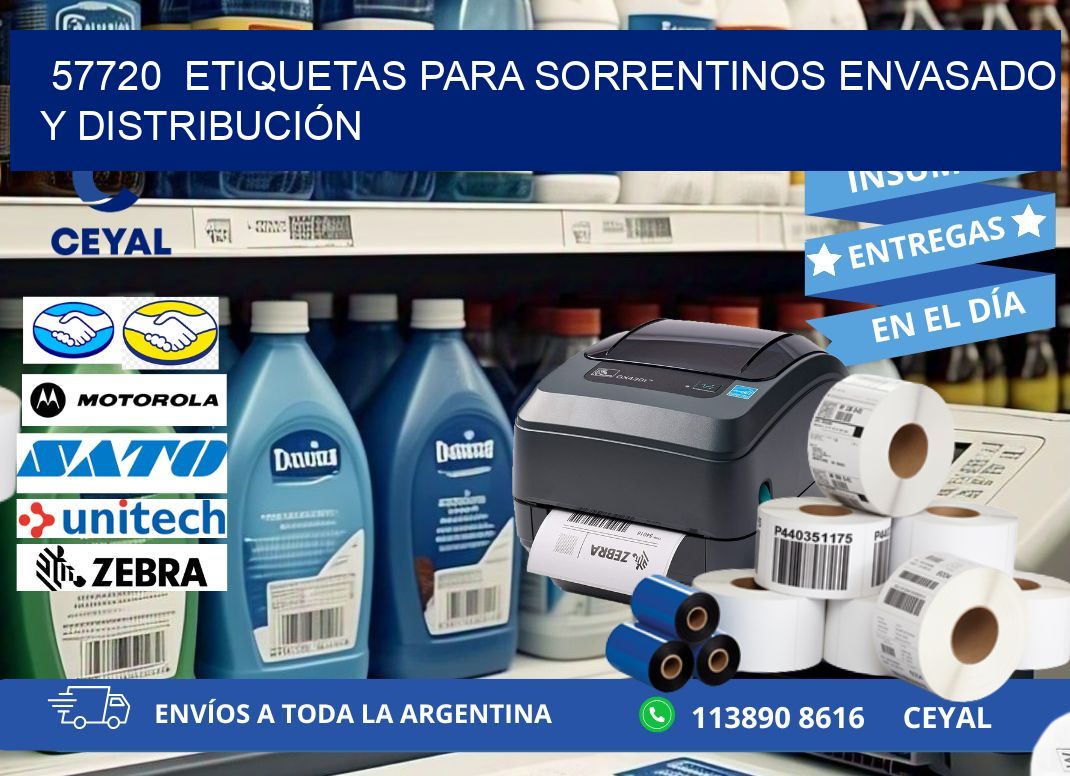 57720  ETIQUETAS PARA SORRENTINOS ENVASADO Y DISTRIBUCIÓN