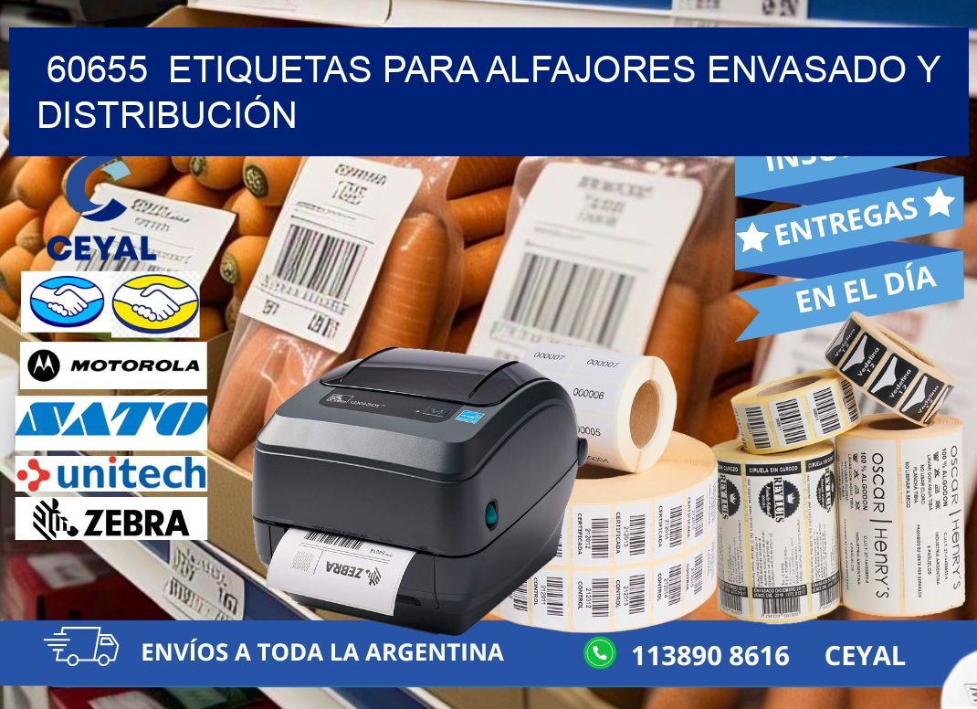 60655  ETIQUETAS PARA ALFAJORES ENVASADO Y DISTRIBUCIÓN