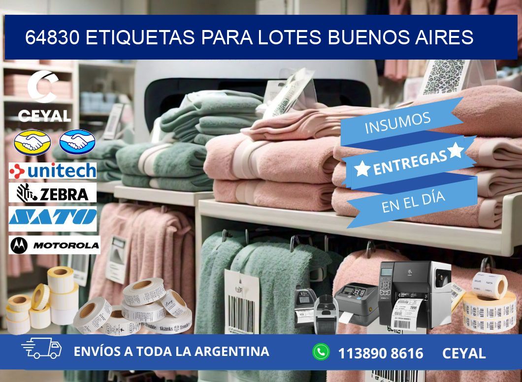 64830 ETIQUETAS PARA LOTES BUENOS AIRES