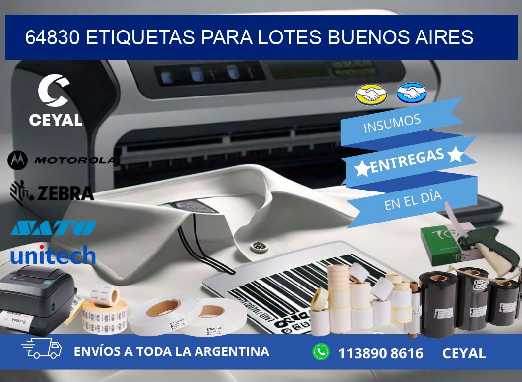 64830 ETIQUETAS PARA LOTES BUENOS AIRES