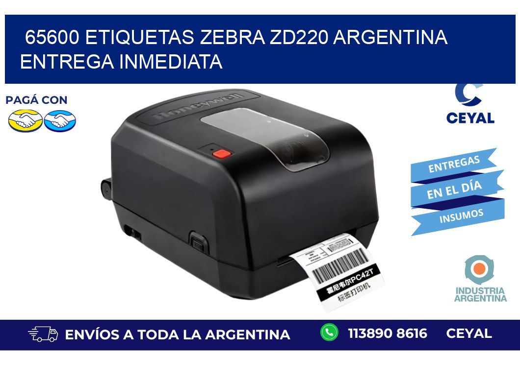 65600 etiquetas zebra zd220 ARGENTINA ENTREGA INMEDIATA