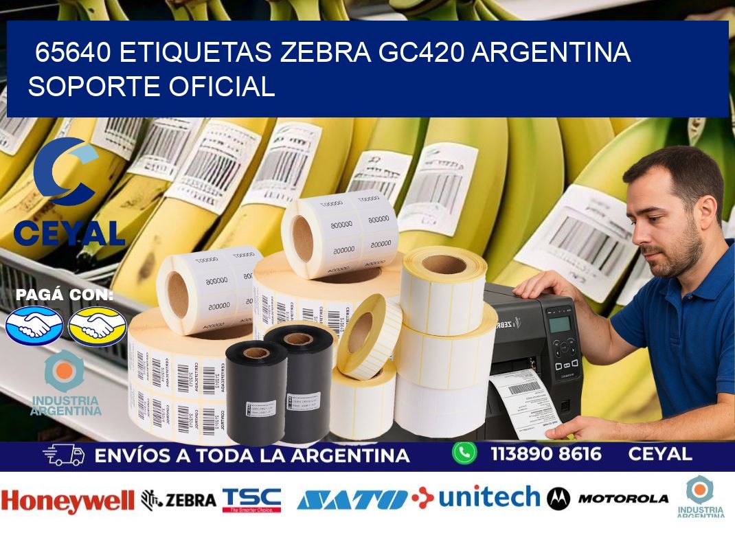 65640 etiquetas zebra gc420 argentina SOPORTE OFICIAL