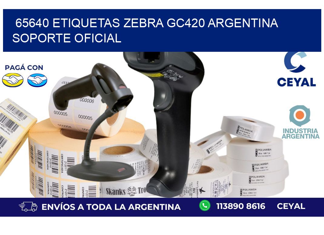 65640 etiquetas zebra gc420 argentina SOPORTE OFICIAL