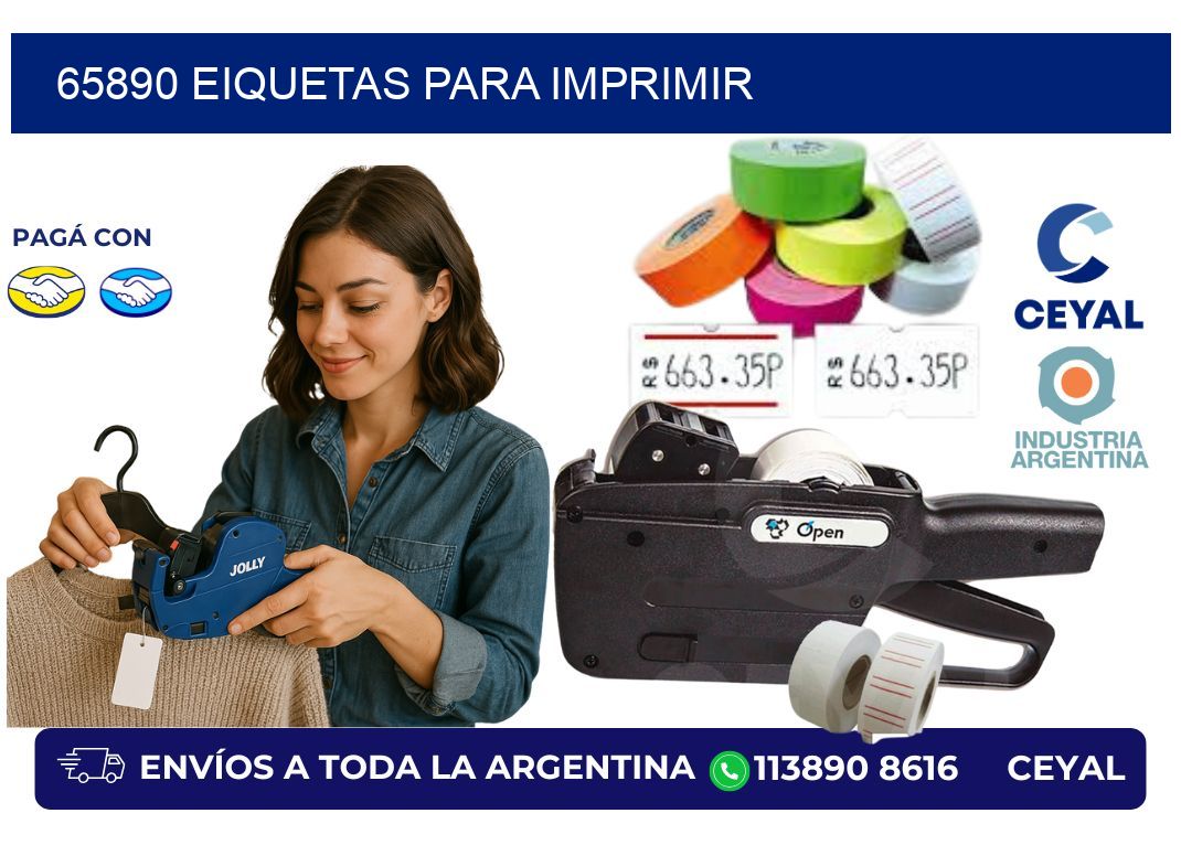 65890 EIQUETAS PARA IMPRIMIR