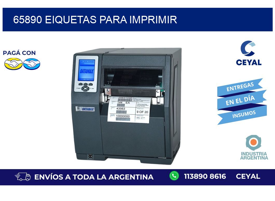 65890 EIQUETAS PARA IMPRIMIR