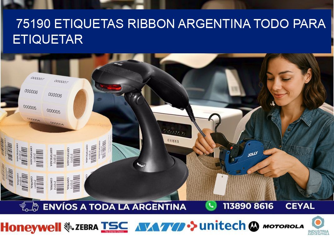 75190 etiquetas ribbon argentina TODO PARA ETIQUETAR