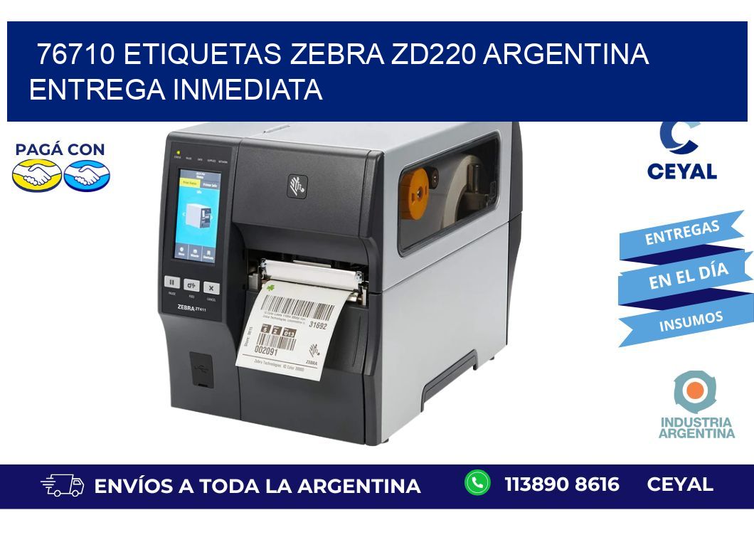 76710 etiquetas zebra zd220 ARGENTINA ENTREGA INMEDIATA