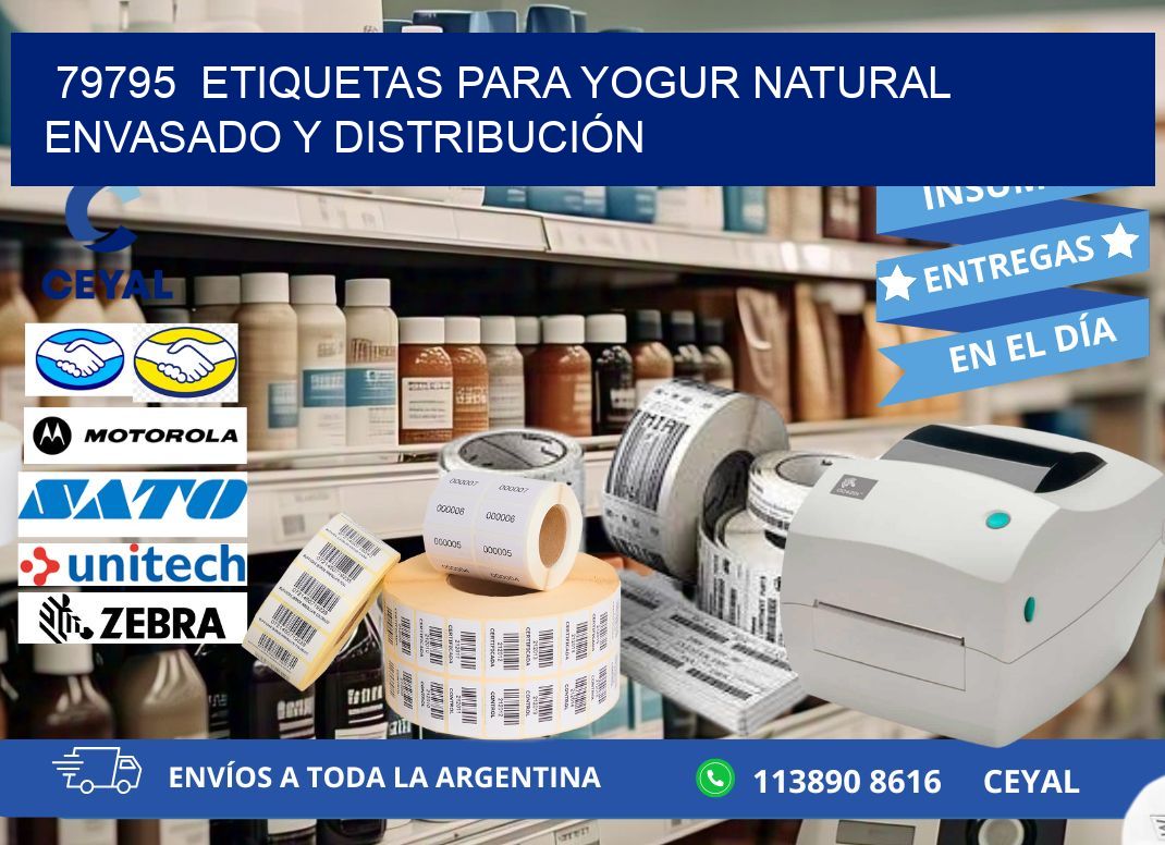 79795  ETIQUETAS PARA YOGUR NATURAL ENVASADO Y DISTRIBUCIÓN