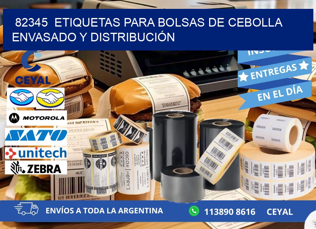 82345  ETIQUETAS PARA BOLSAS DE CEBOLLA ENVASADO Y DISTRIBUCIÓN