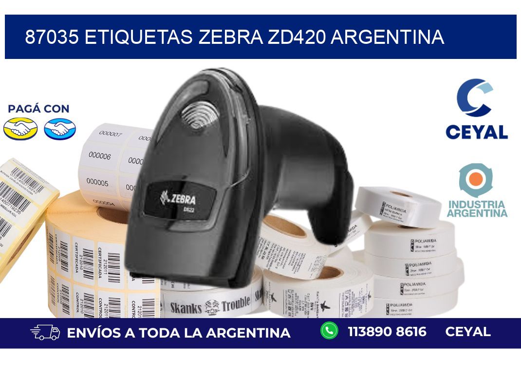 87035 etiquetas zebra zd420 argentina