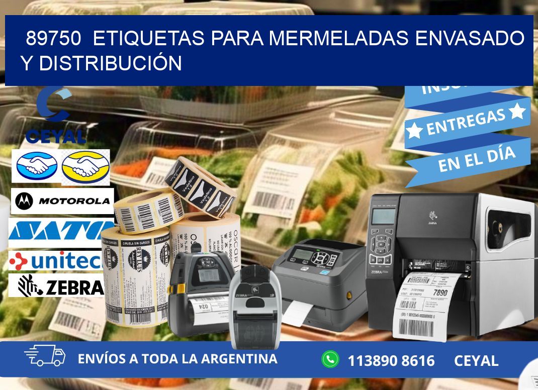 89750  ETIQUETAS PARA MERMELADAS ENVASADO Y DISTRIBUCIÓN