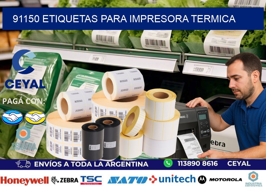 91150 ETIQUETAS PARA IMPRESORA TERMICA