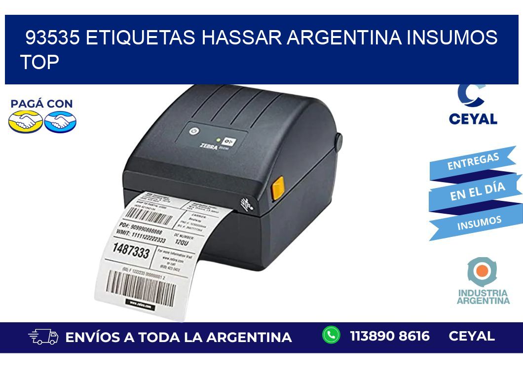 93535 etiquetas hassar argentina INSUMOS TOP