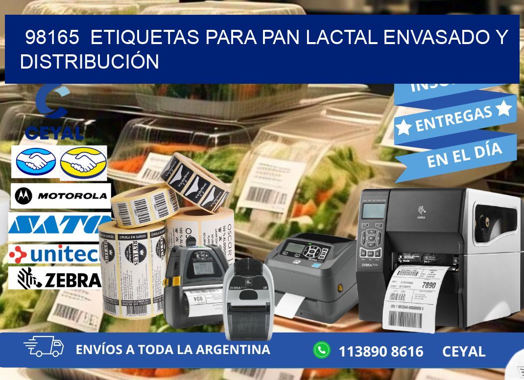 98165  ETIQUETAS PARA PAN LACTAL ENVASADO Y DISTRIBUCIÓN