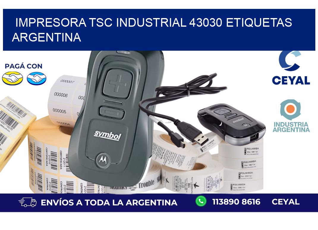 Impresora tsc industrial 43030 etiquetas argentina