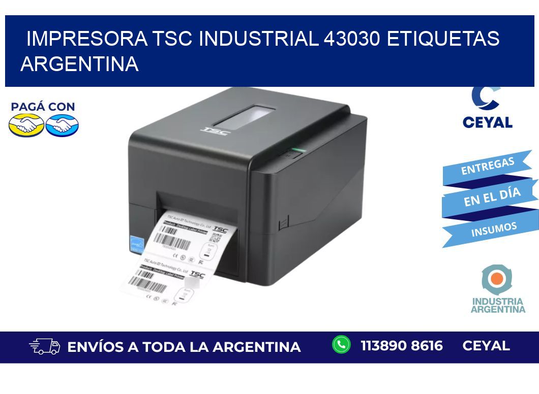 Impresora tsc industrial 43030 etiquetas argentina