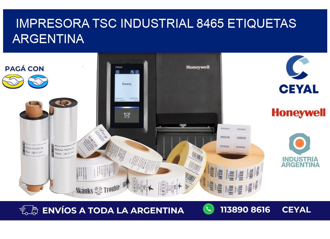 Impresora tsc industrial 8465 etiquetas argentina