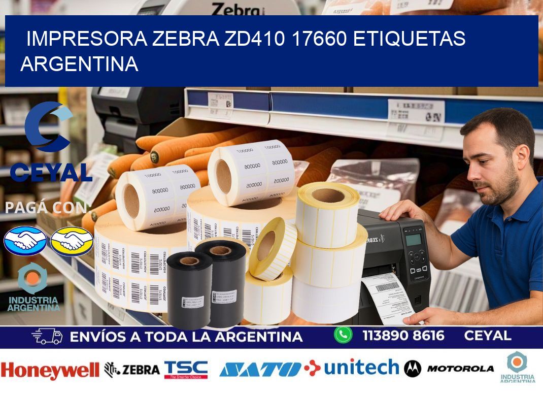 Impresora zebra zd410 17660 etiquetas argentina