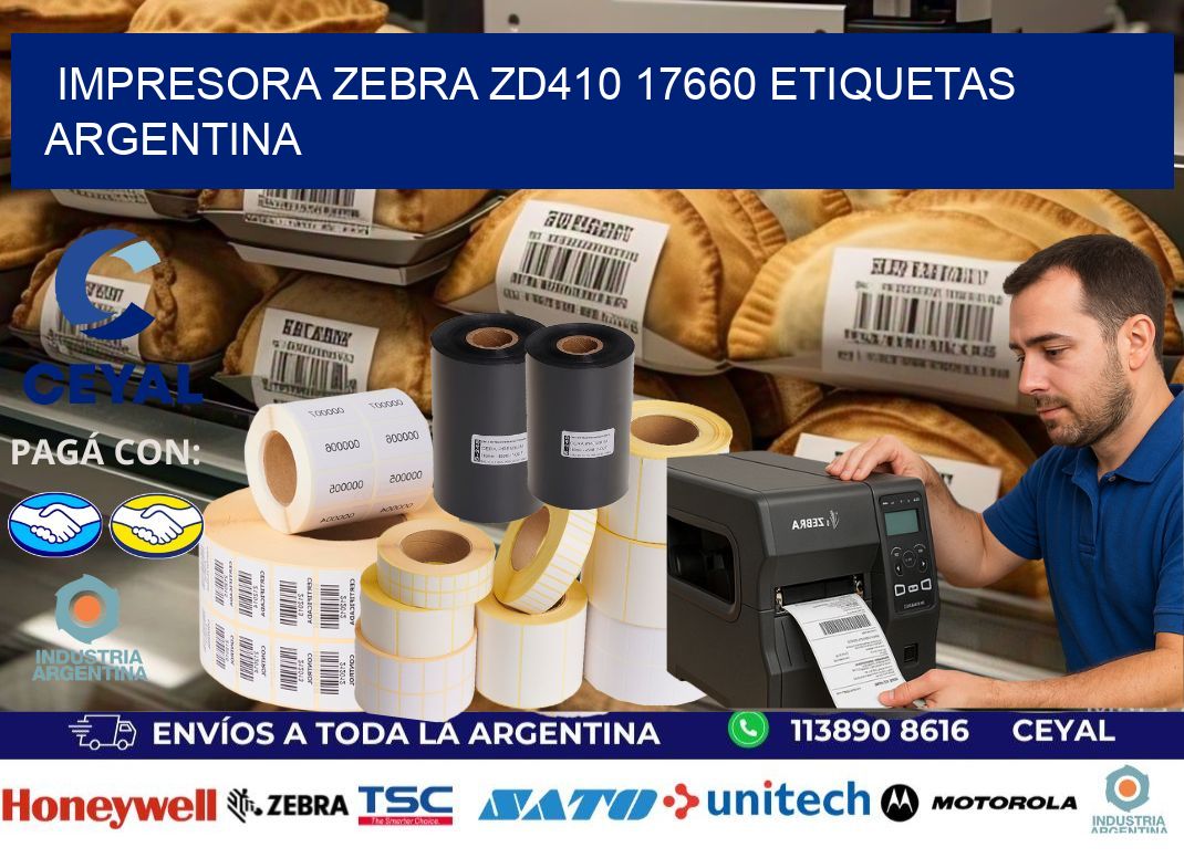 Impresora zebra zd410 17660 etiquetas argentina