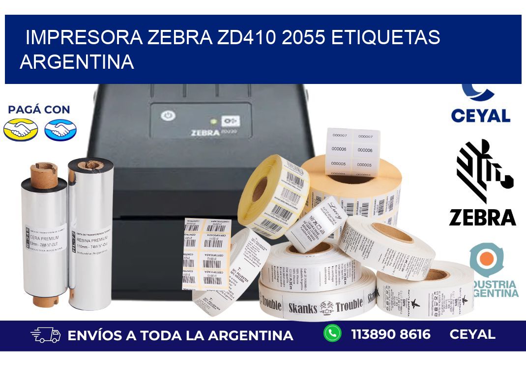 Impresora zebra zd410 2055 etiquetas argentina