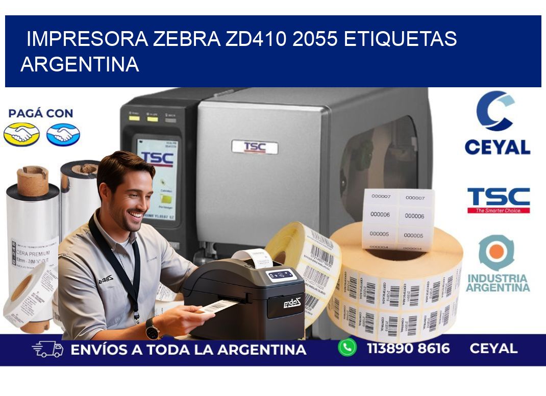 Impresora zebra zd410 2055 etiquetas argentina