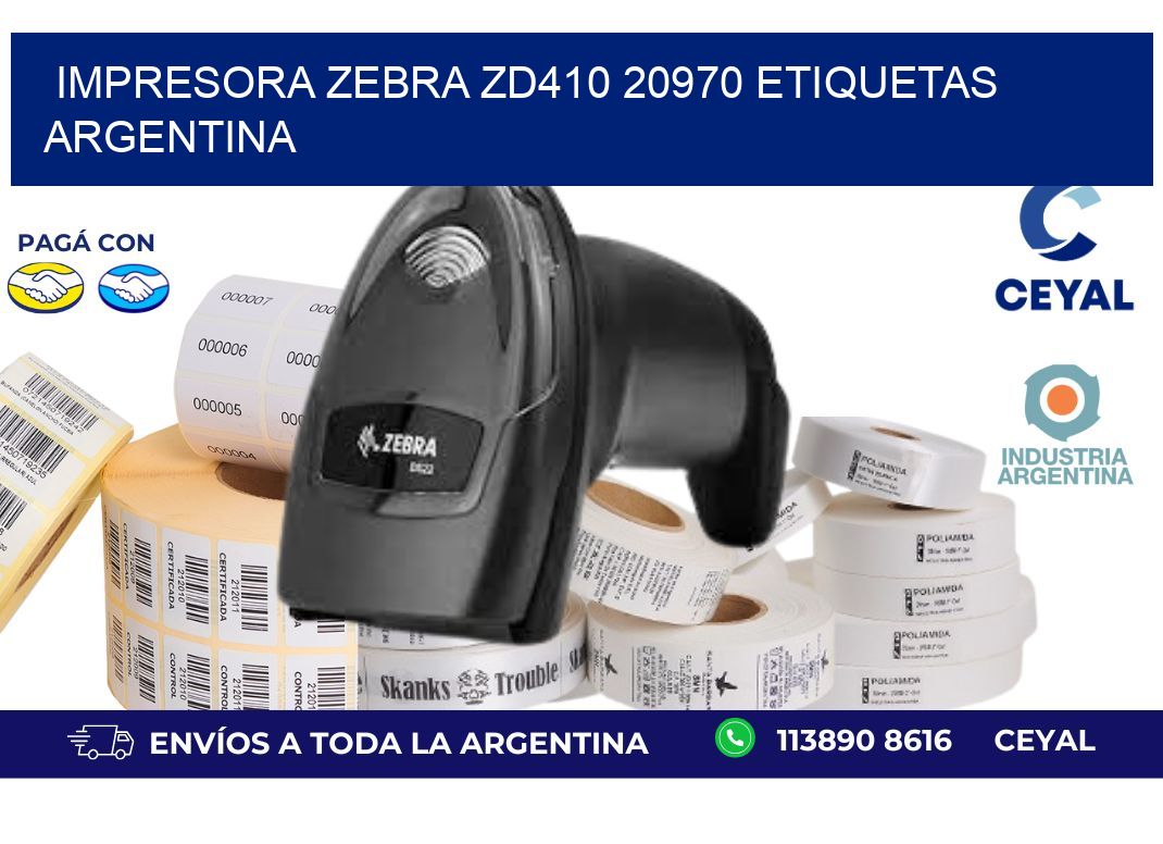 Impresora zebra zd410 20970 etiquetas argentina