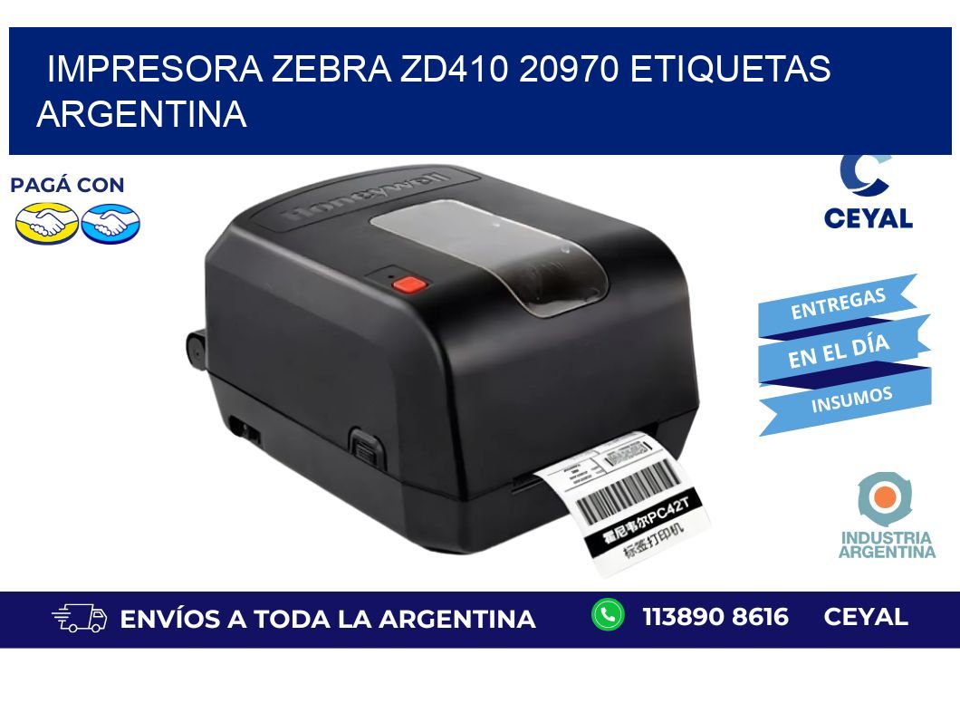 Impresora zebra zd410 20970 etiquetas argentina