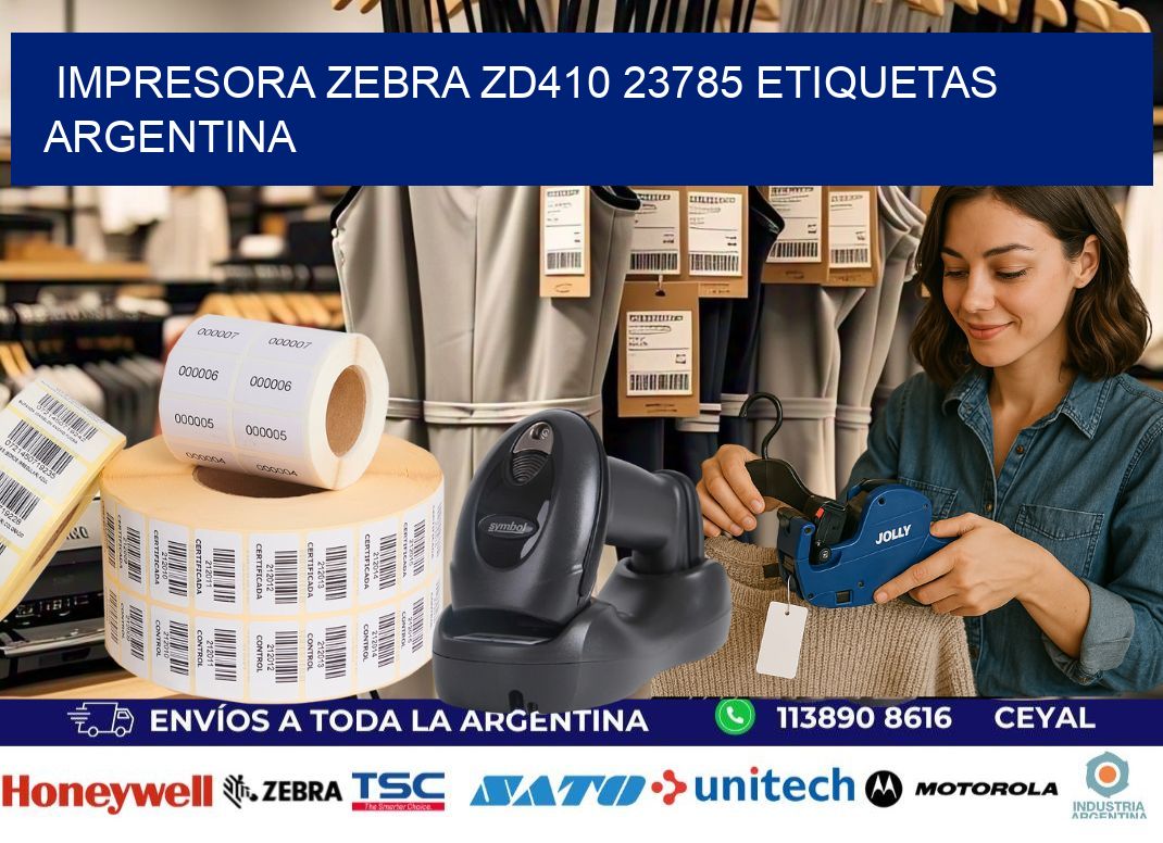 Impresora zebra zd410 23785 etiquetas argentina