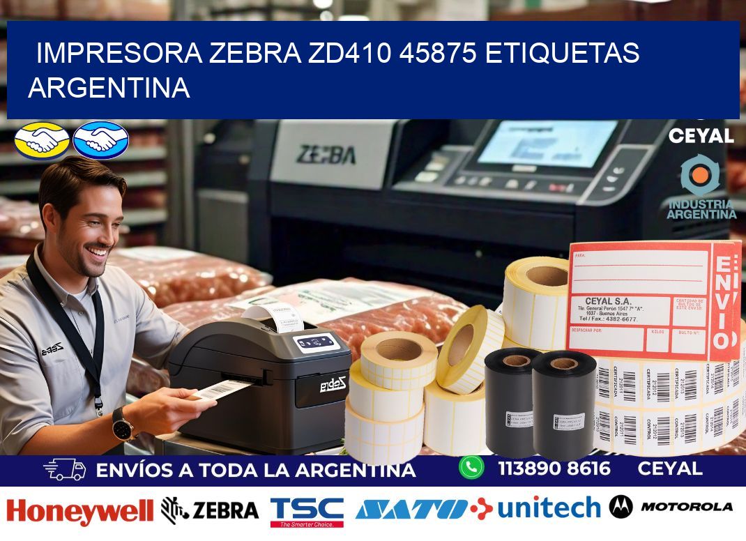 Impresora zebra zd410 45875 etiquetas argentina
