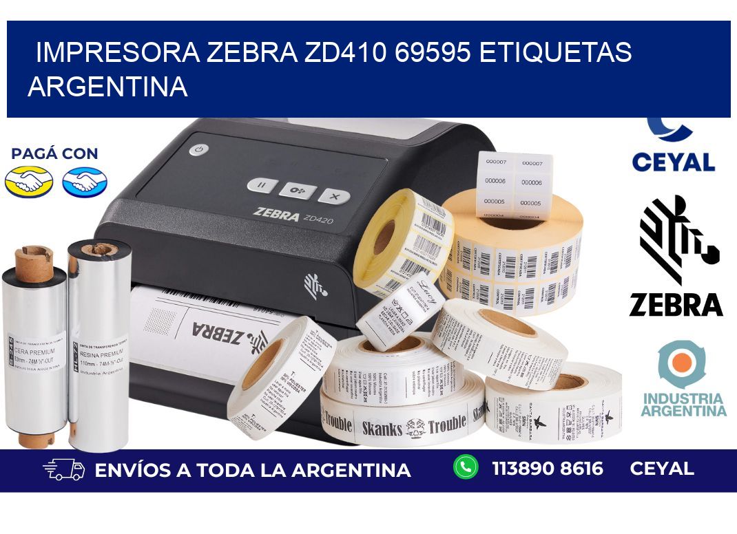 Impresora zebra zd410 69595 etiquetas argentina