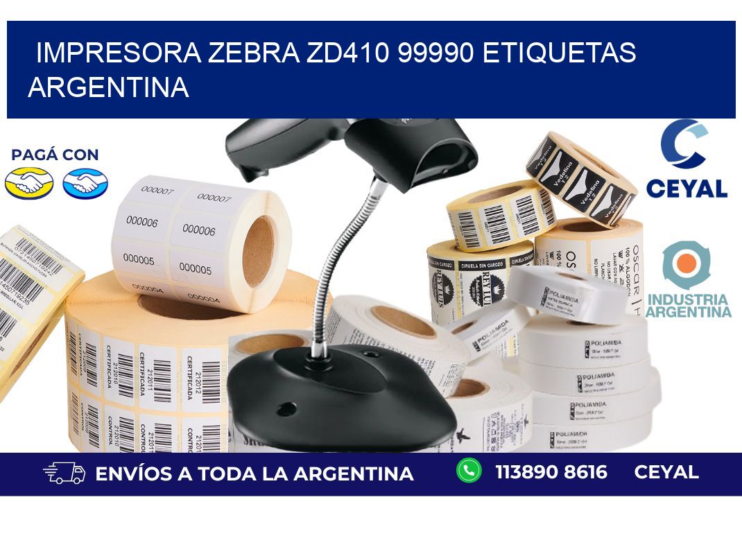 Impresora zebra zd410 99990 etiquetas argentina