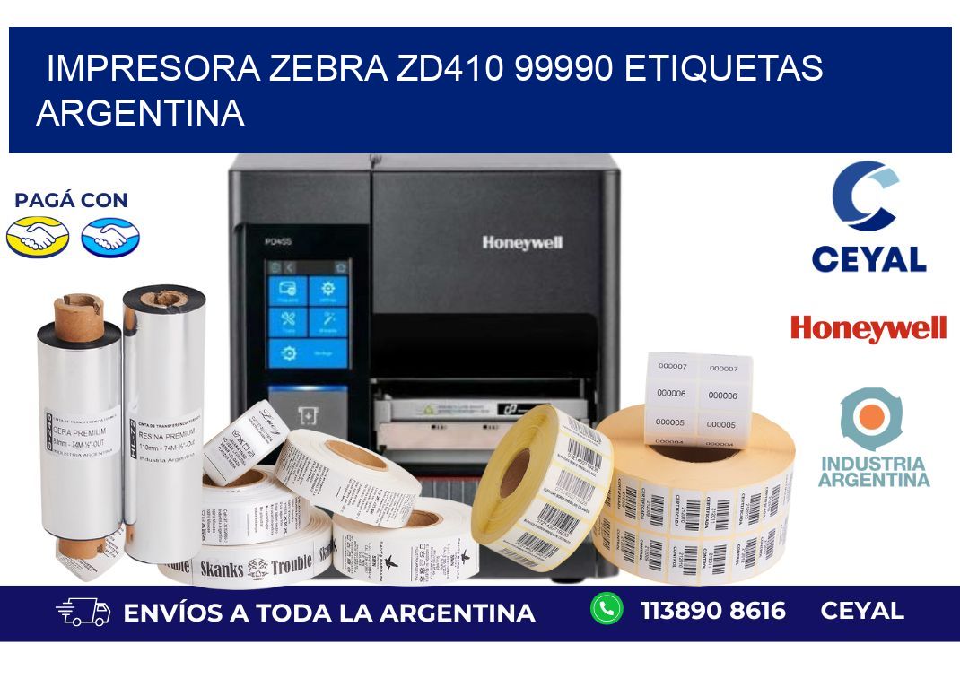 Impresora zebra zd410 99990 etiquetas argentina