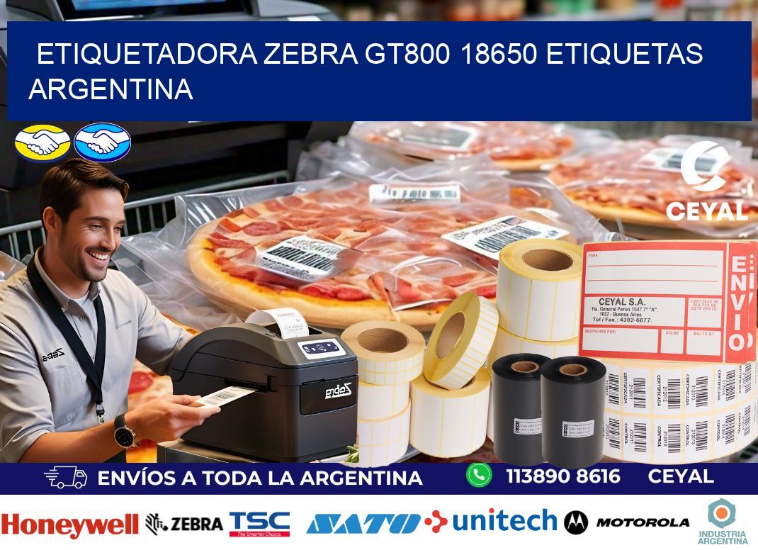 etiquetadora zebra gt800 18650 etiquetas argentina