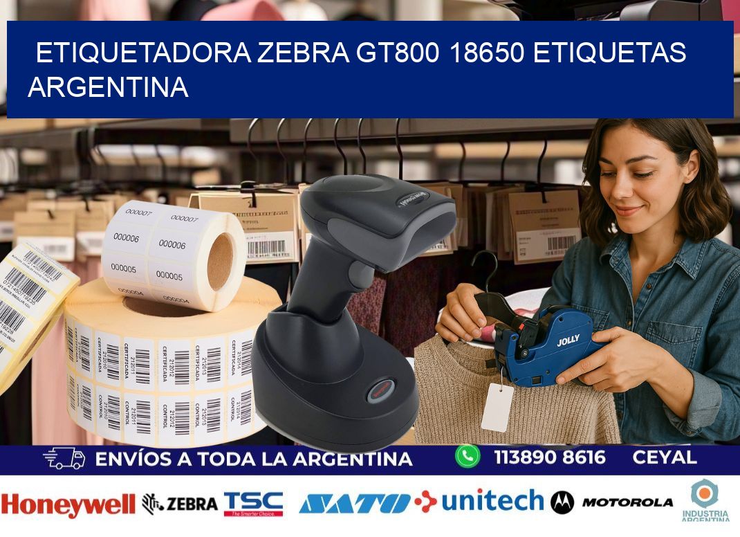 etiquetadora zebra gt800 18650 etiquetas argentina