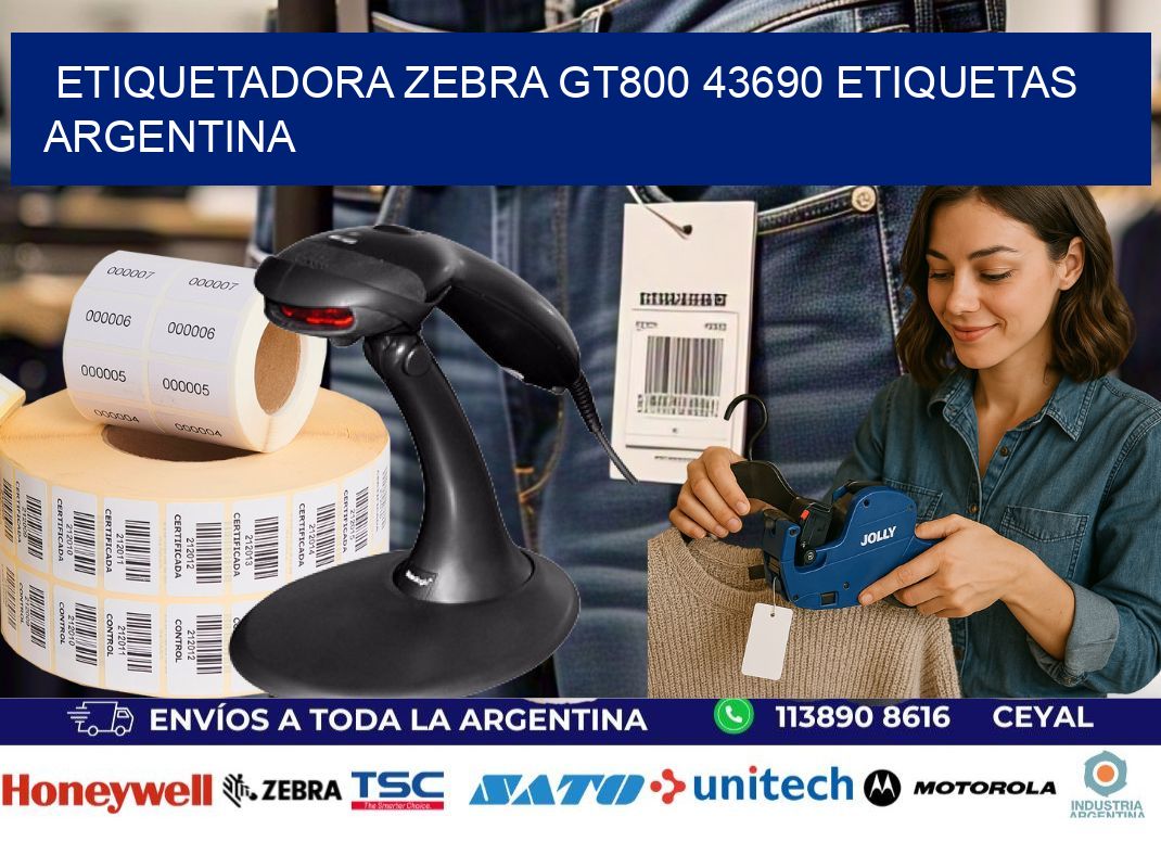 etiquetadora zebra gt800 43690 etiquetas argentina