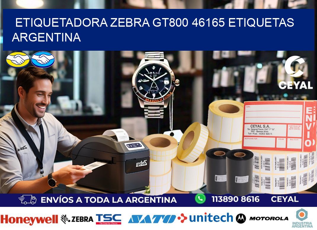 etiquetadora zebra gt800 46165 etiquetas argentina
