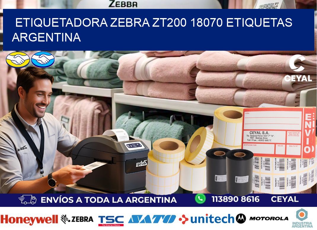 etiquetadora zebra zt200 18070 etiquetas argentina
