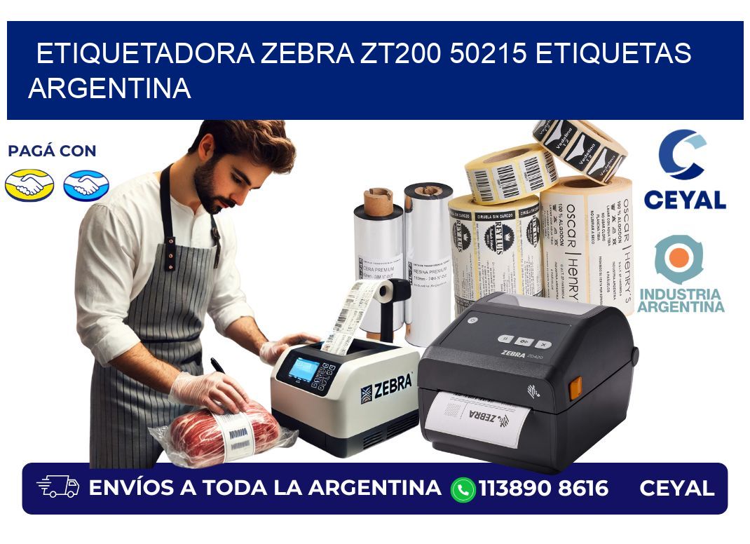 etiquetadora zebra zt200 50215 etiquetas argentina