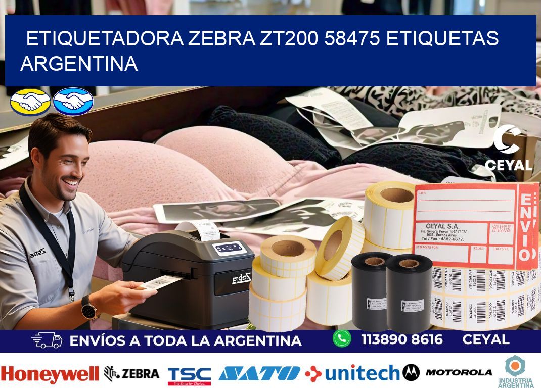 etiquetadora zebra zt200 58475 etiquetas argentina